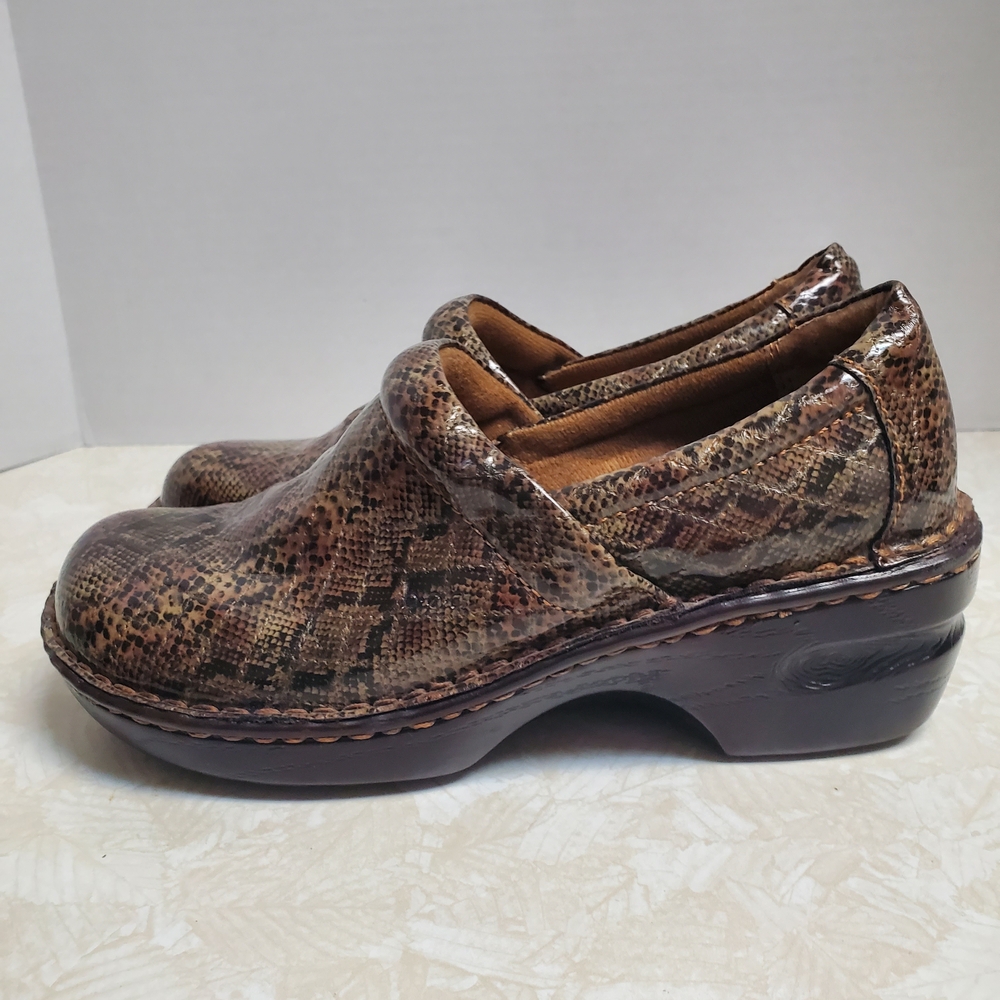 Boc Brown Snakeskin Pattern Mules - image 2